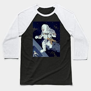 Astronaut, zero G Space pirate raid. Baseball T-Shirt